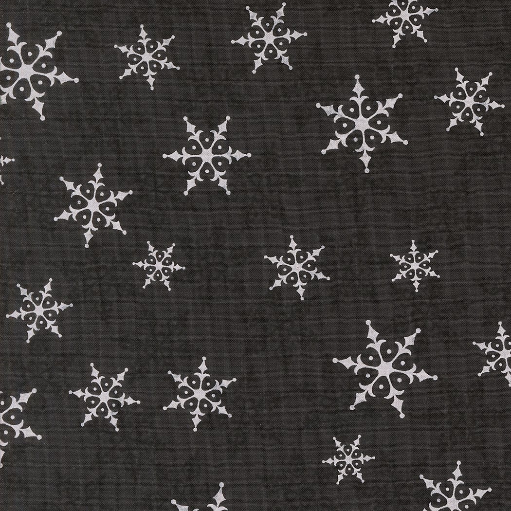 Moda Fabric Extra Wide Moda Winter Friends Falling Snow Charcoal Black 108 Inch Wide 108030 18 - The Sewing Studio