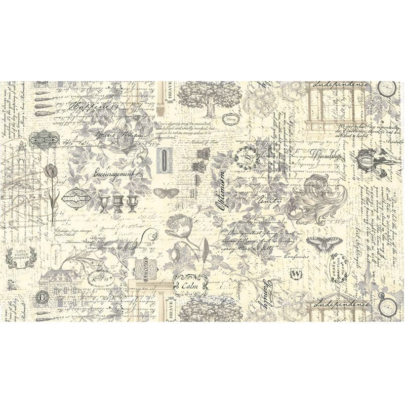 Moda Fabric Moda 3 Sisters Favorites Collage Etchings 108 Inch Wide Charcoal 108017-11 - The Sewing Studio
