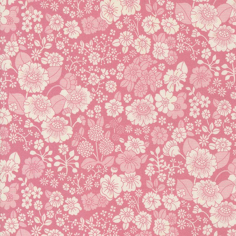 Moda Fabric Moda Chelsea Garden Piccadilly Rose 33745-16 - The Sewing Studio