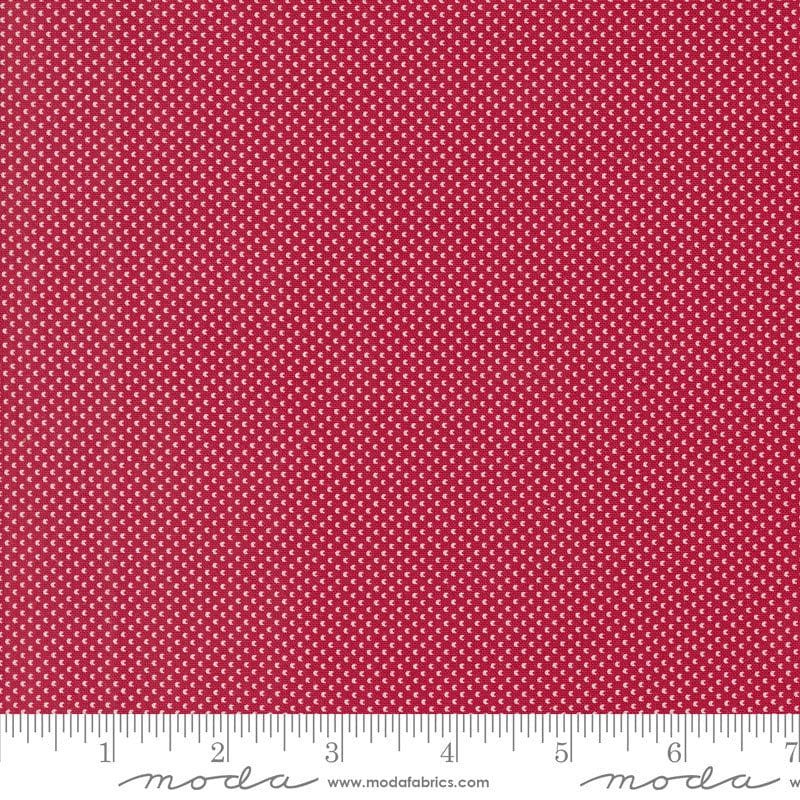 Moda Fabric Moda Dear Santa Mini Snowballs Crimson 49262-12 - The Sewing Studio