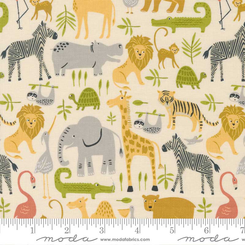 Moda Fabric Moda Noahs Ark Animal Parade Cloud 20870-11 - The Sewing Studio