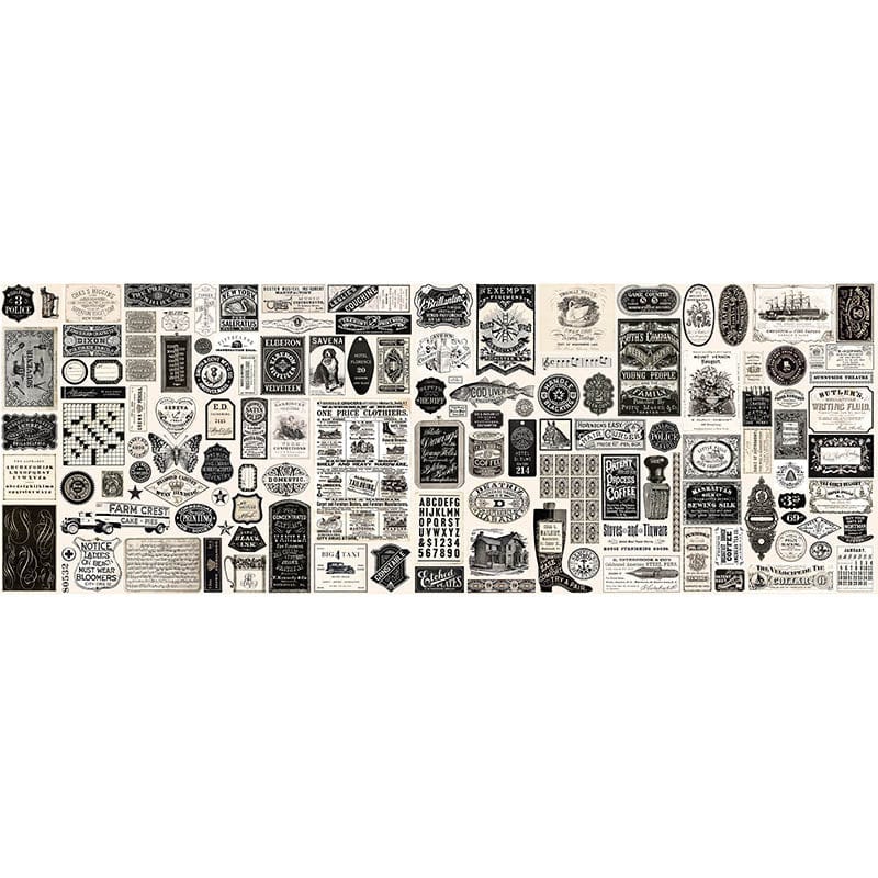Moda Fabric Moda Sable Swan Novelty Collage Porcelain 7440-12 - The Sewing Studio