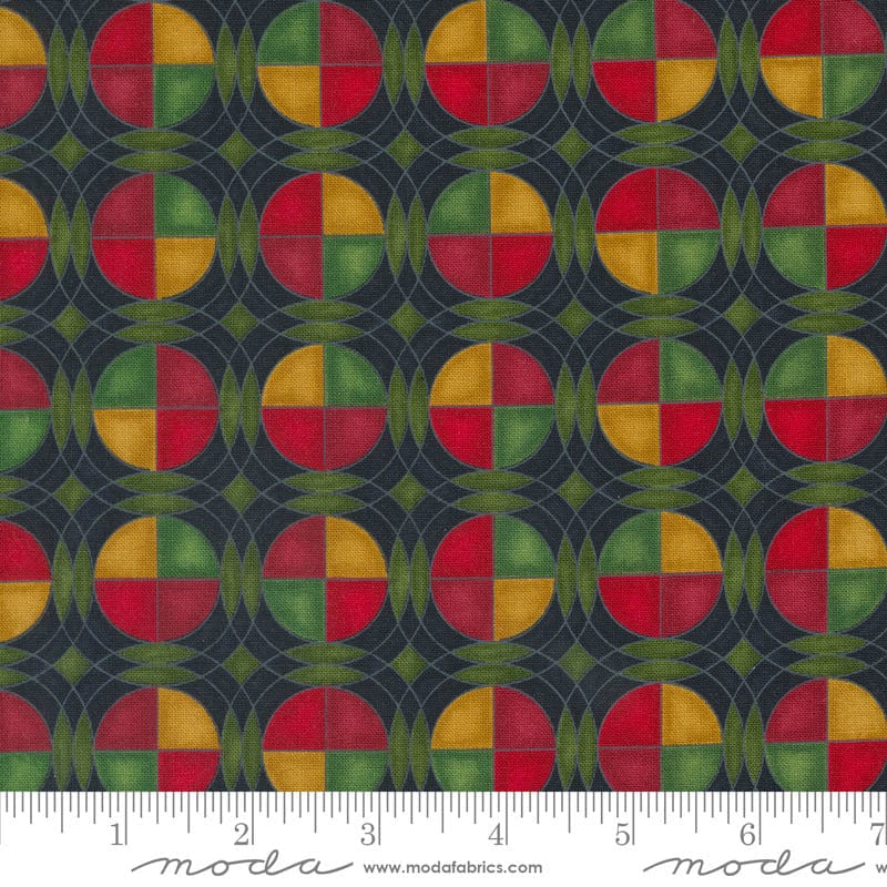 Moda Fabric Moda Twelve Days Eclipse Stained Glass Onyx 6953-19 - The Sewing Studio