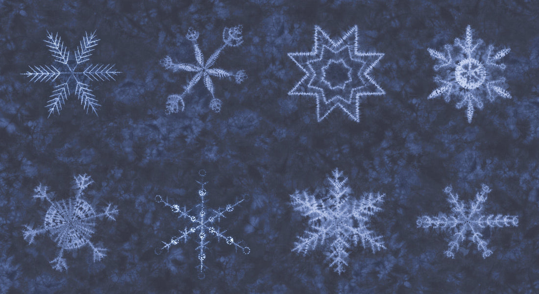Moda Fabric Moda Winter Chill Snowflake Panel Midnight 24 x 44 Inch 48109 11 - The Sewing Studio