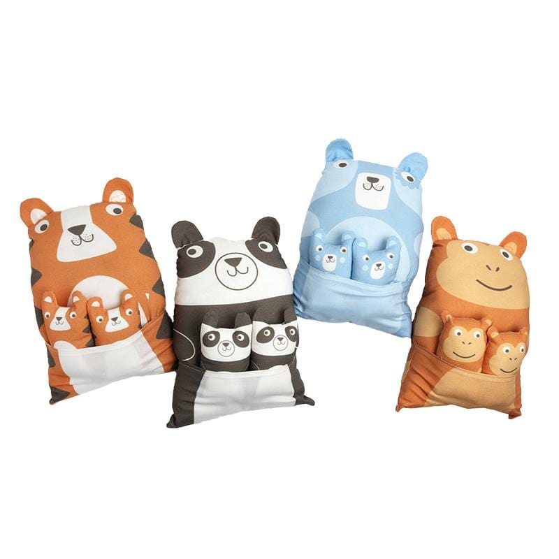 Multi-coloured Childrens Moda Fabric Panels & Labels Moda Animal Park Fun Fabric Panel - The Sewing Studio