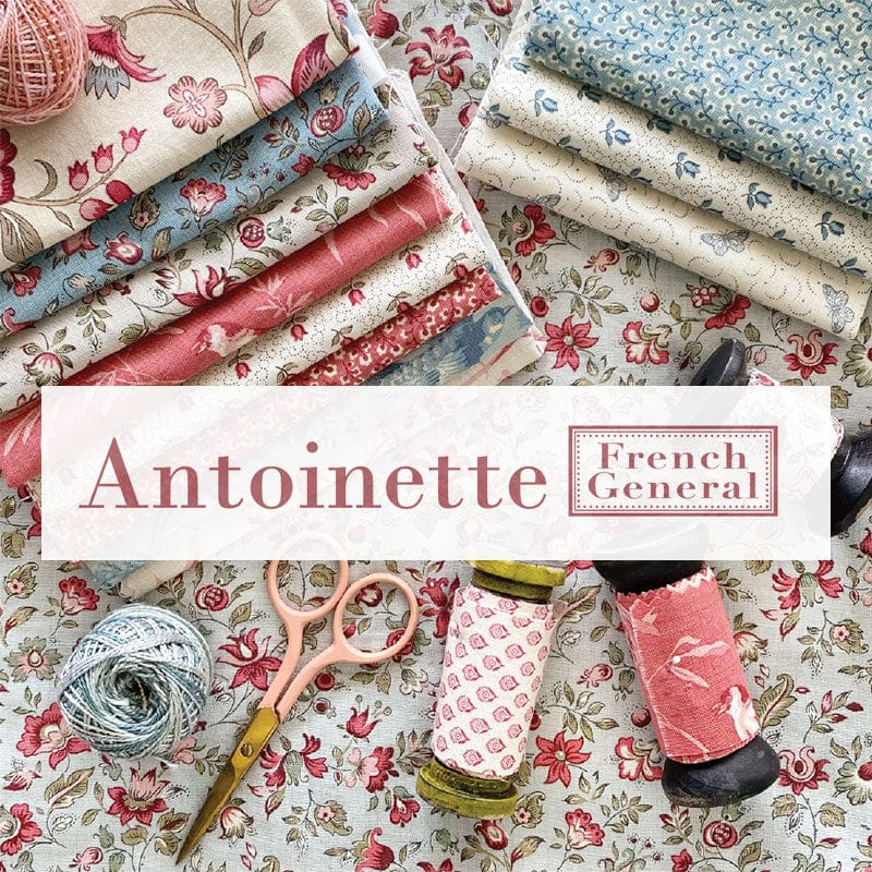 Moda Fabric Panels & Labels Moda Antoinette Faded Red Fabric Panel 13958-15 - The Sewing Studio