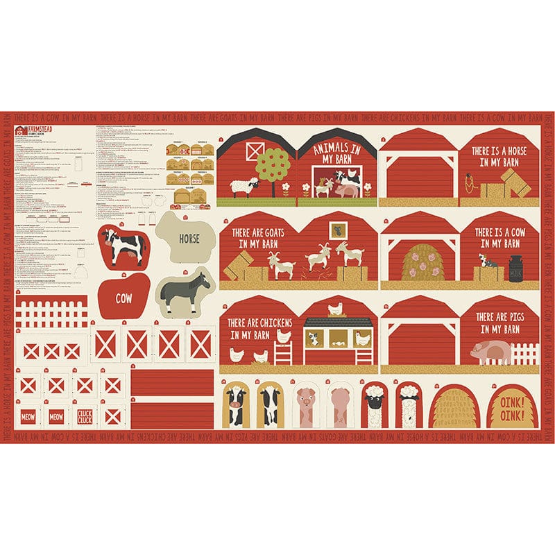 Moda Fabric Panels & Labels Moda Farmstead Cut And Sew Book Fabric Panel 20909-11 - The Sewing Studio