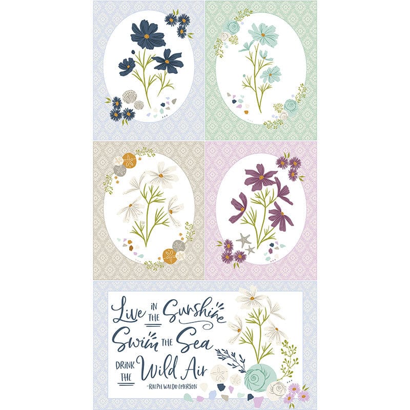 Moda Fabric Panels & Labels Moda Seaglass Summer Fabric Panel 43187-11 - The Sewing Studio