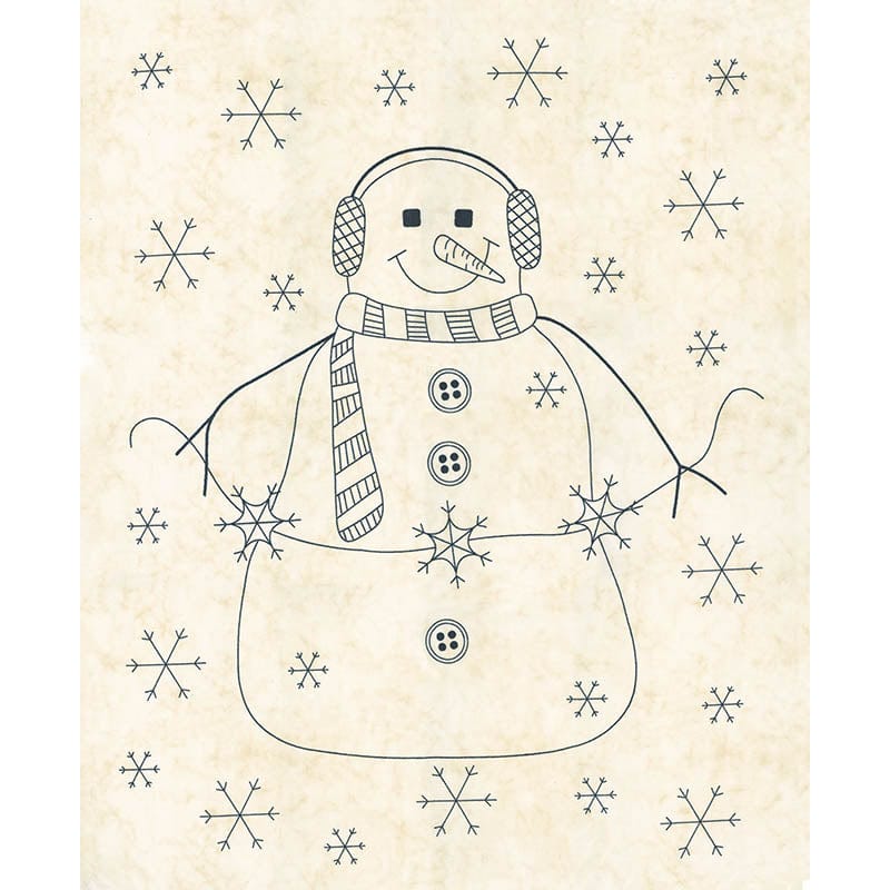 Moda Fabric Panels & Labels Moda Snowman Gatherings IV Fabric Panel Snow 49258-11 - The Sewing Studio