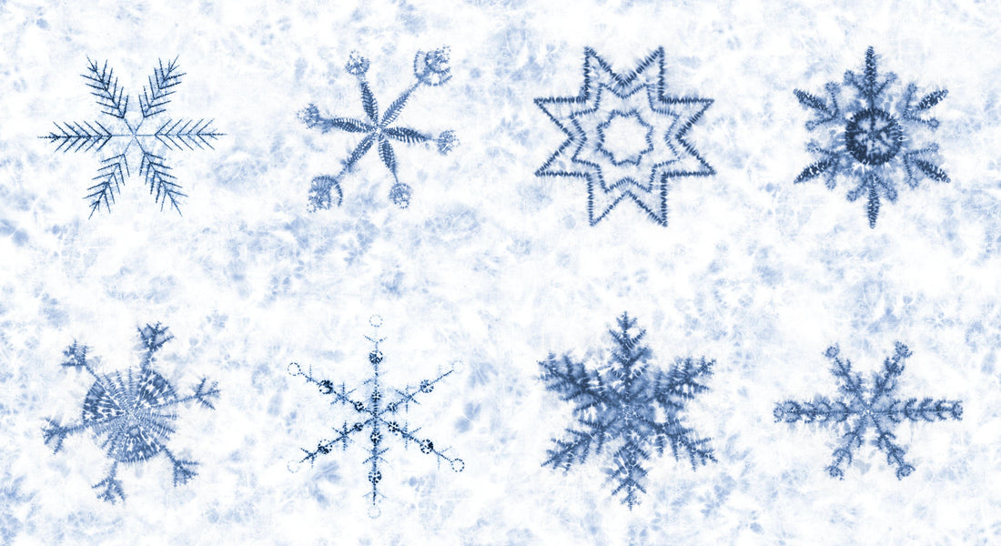 Moda Fabric Panels & Labels Moda Winter Chill Snowflake Panel Frost 24 x 44 Inch 48109 12 - The Sewing Studio