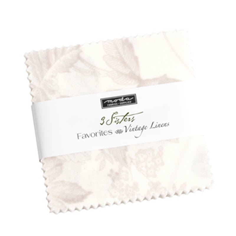 Moda Fabric Pre Cuts Moda 3 Sisters Favorites Vintage Linens Mini Charm 44360MC - The Sewing Studio