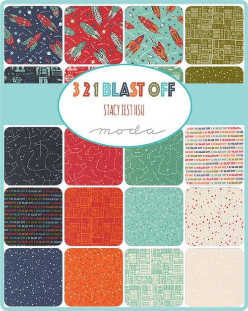 Moda Fabric Pre Cuts Moda 321 Blast Off Mini Charm  - The Sewing Studio