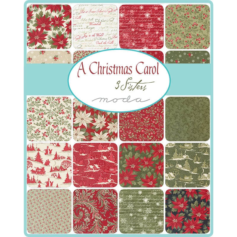 Moda Fabric Pre Cuts Moda A Christmas Carol Fat Quarter Pack 35 Piece 44350AB - The Sewing Studio