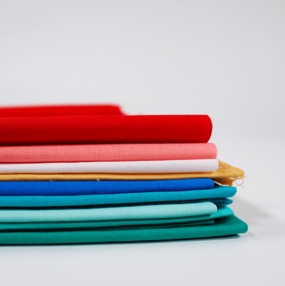 Moda Fabric Pre Cuts Moda Bella Solids St Ives Harbour 10 Piece Fat Quarter Bundle - The Sewing Studio