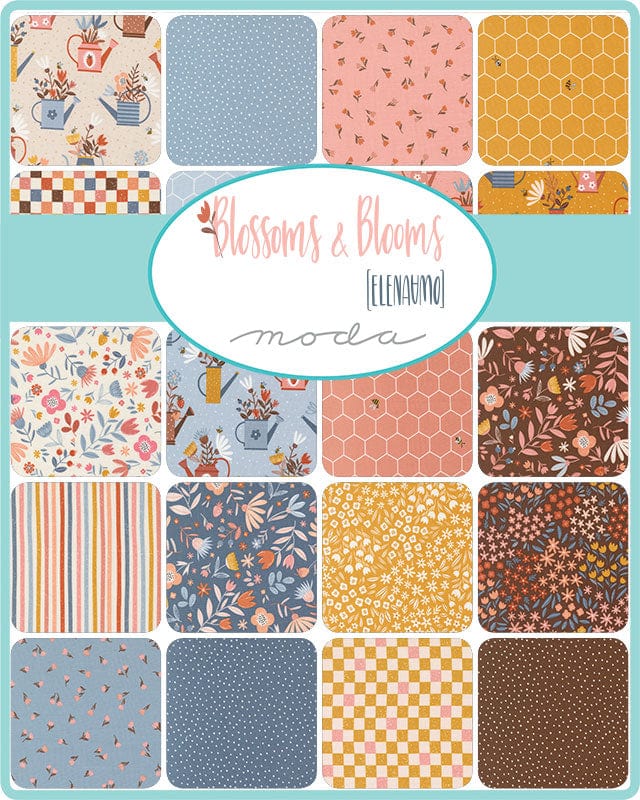 Moda Fabric Pre Cuts Moda Blossoms And Blooms Jelly Roll - The Sewing Studio