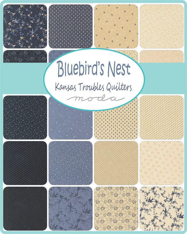 Moda Fabric Pre Cuts Moda Bluebirds Nest Layer Cake - The Sewing Studio