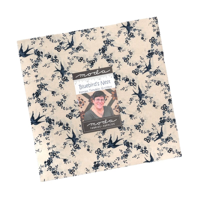 Moda Fabric Pre Cuts Moda Bluebirds Nest Layer Cake - The Sewing Studio
