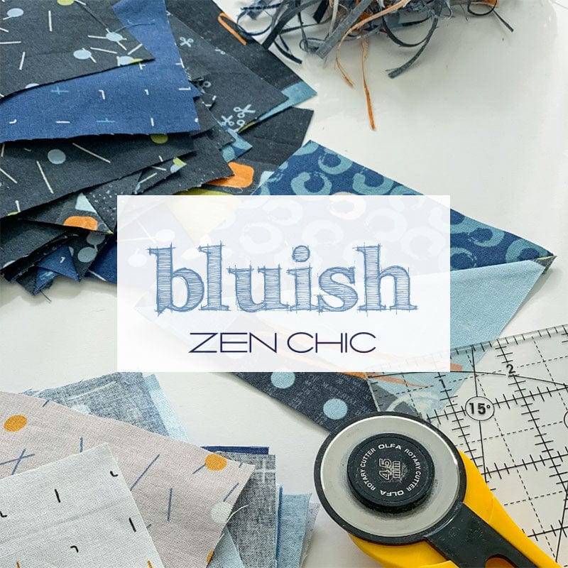 Moda Fabric Pre Cuts Moda Bluish Mini Charm 1820MC - The Sewing Studio