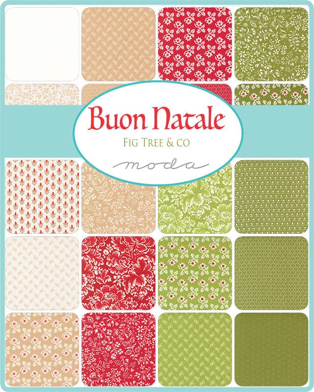 Moda Fabric Pre Cuts Moda Buon Natale Jelly Roll 35400JR  - The Sewing Studio