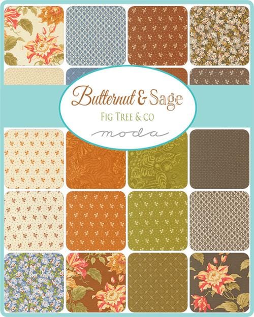 Moda Fabric Pre Cuts Moda Butternut and Sage Jelly Roll - The Sewing Studio