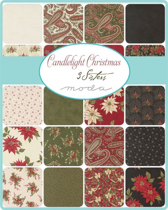 Moda Fabric Pre Cuts Moda Candlelight Christmas Charm Pack - The Sewing Studio