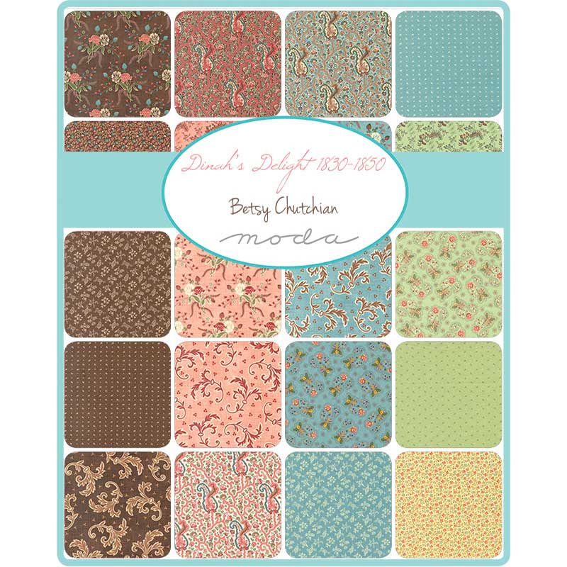 Moda Fabric Pre Cuts Moda Dinahs Delight Mini Charm 31670MC - The Sewing Studio