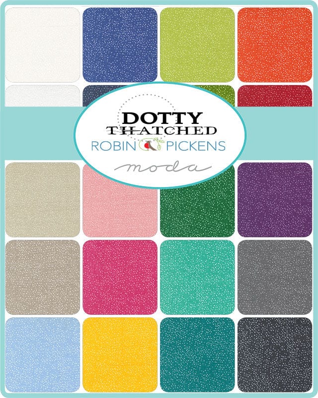 Moda Fabric Pre Cuts Moda Dotty Thatched Jelly Roll - The Sewing Studio