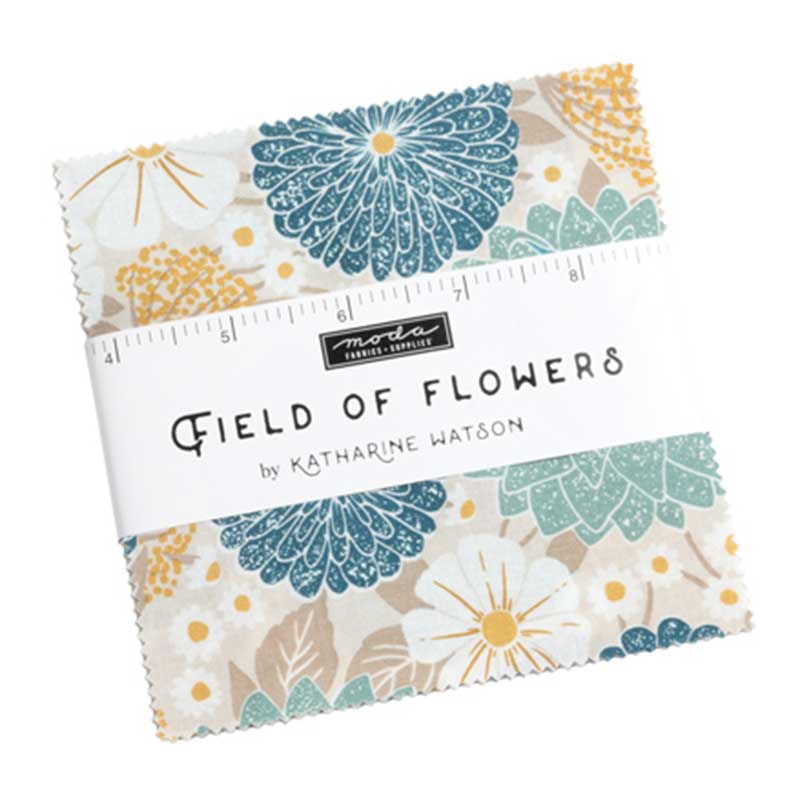 Moda Fabric Pre Cuts Moda Field Of Flowers Charm Pack 3310PP - The Sewing Studio