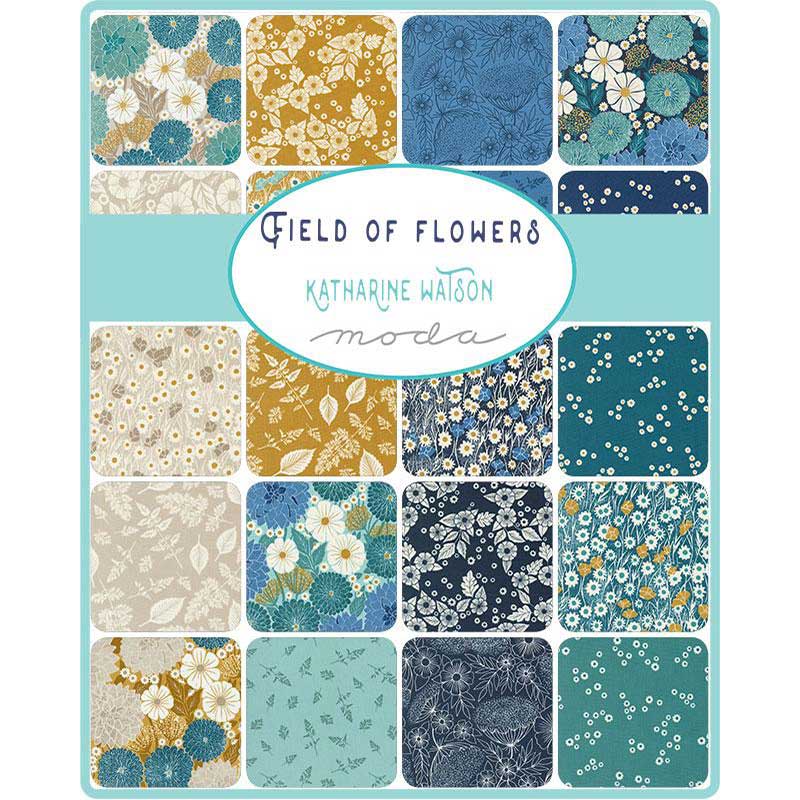 Moda Fabric Pre Cuts Moda Field Of Flowers Charm Pack 3310PP - The Sewing Studio