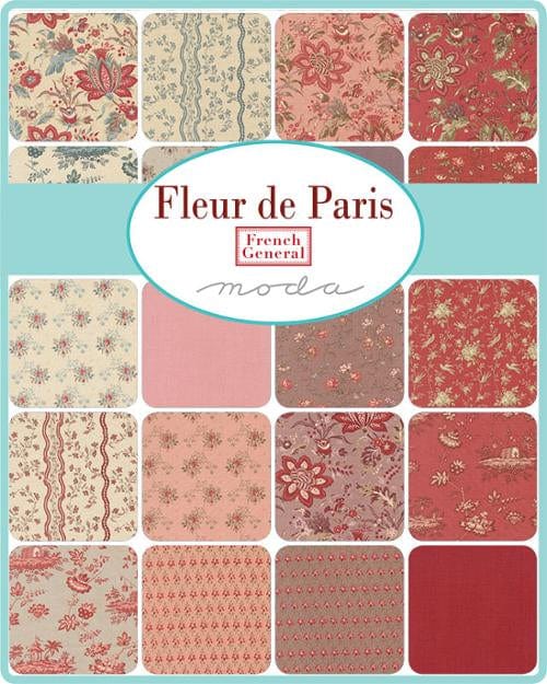 Moda Fabric Pre Cuts Moda Fleur De Paris Jelly Roll - The Sewing Studio