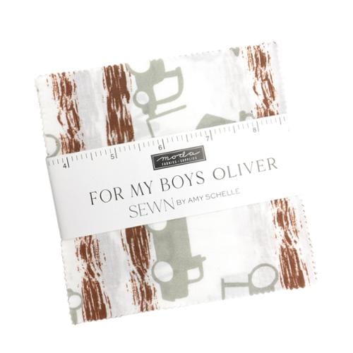 Moda Fabric Pre Cuts Moda For My Boys Oliver Charm Pack - The Sewing Studio