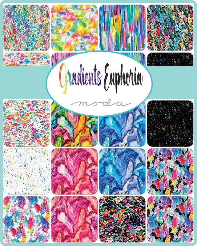 Moda Fabric Pre Cuts Moda Gradients Euphoria Layer Cake 33820LC - The Sewing Studio