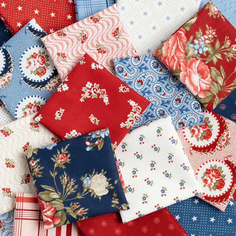 Multi-coloured Floral, Foliage Moda Fabric Pre Cuts Moda Grand Haven Fat Quarter Bundle 34 Piece 14980AB - The Sewing Studio