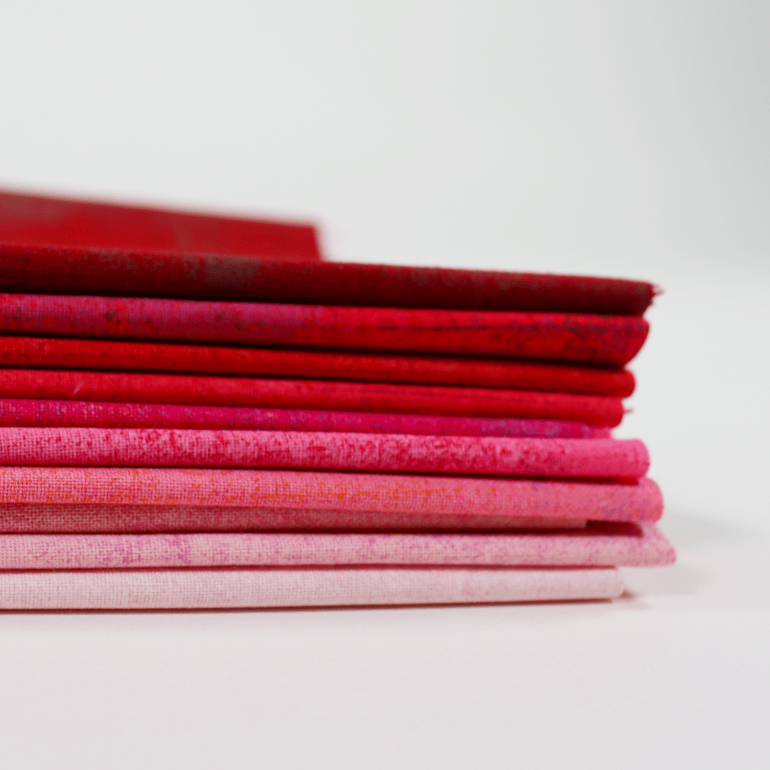 Moda Fabric Pre Cuts Moda Grunge Stitch Pink 10 Piece Fat Quarter Bundle - The Sewing Studio