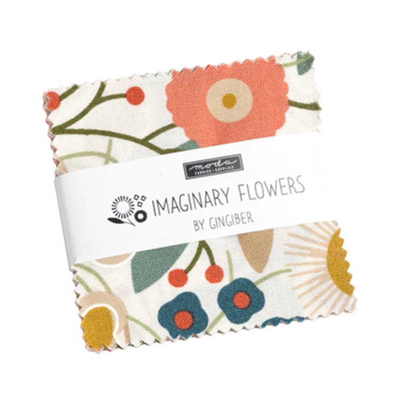 Moda Fabric Pre Cuts Moda Imaginary Flowers Mini Charm 48380MC - The Sewing Studio