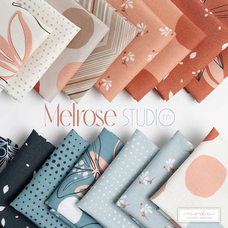 Multi-coloured Geometric, Large Print Moda Fabric Pre Cuts Moda Melrose Layer Cake 33780LC - The Sewing Studio
