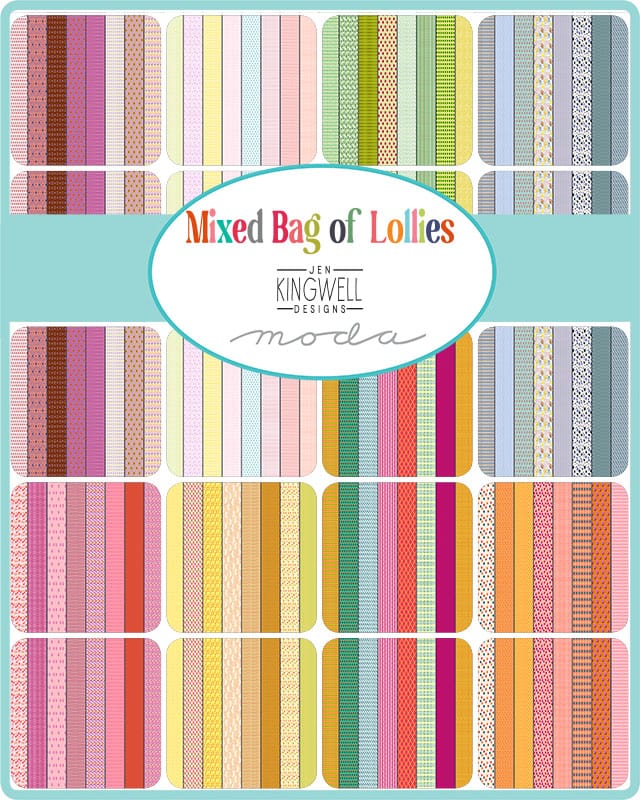 Moda Fabric Pre Cuts Moda Mixed Bag of Lollies Jelly Roll 18240JR - The Sewing Studio