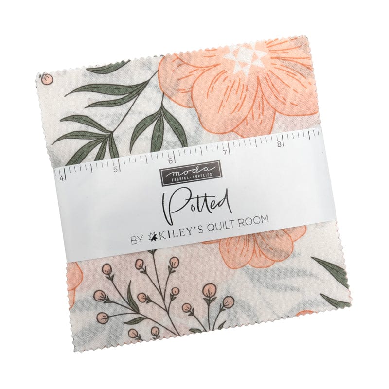 Moda Fabric Pre Cuts Moda Potted Charm Pack - The Sewing Studio