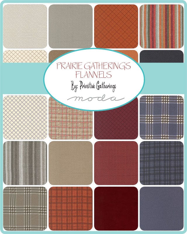 Moda Fabric Pre Cuts Moda Prairie Gatherings Flannels Layer Cake - The Sewing Studio