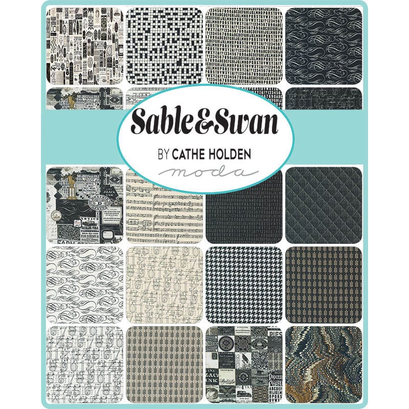 Moda Fabric Pre Cuts Moda Sable Swan Fat Quarter Pack 19 Piece 7440AB - The Sewing Studio