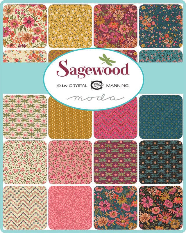 Moda Fabric Pre Cuts Moda Sagewood Mini Charm Pack 11950MC - The Sewing Studio