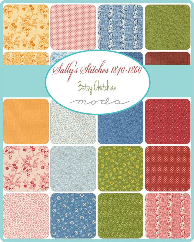 Moda Fabric Pre Cuts Moda Sallys Stitches Jelly Roll - The Sewing Studio