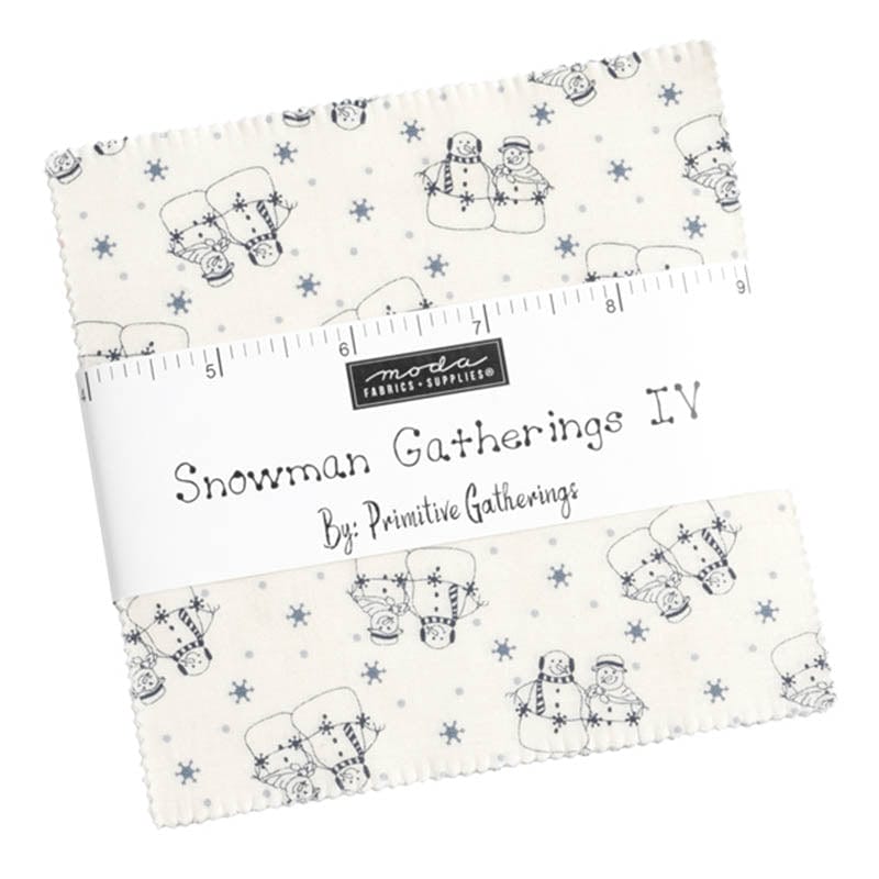 Moda Fabric Pre Cuts Moda Snowman Gatherings IV Charm Pack 49250PP - The Sewing Studio