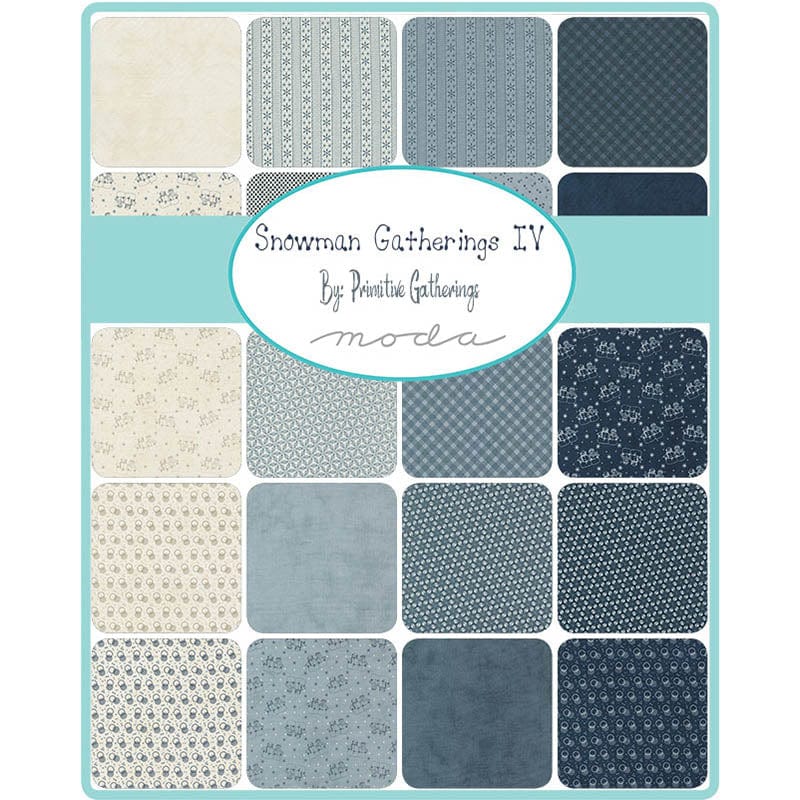 Moda Fabric Pre Cuts Moda Snowman Gatherings IV Layer Cake 49250LC - The Sewing Studio