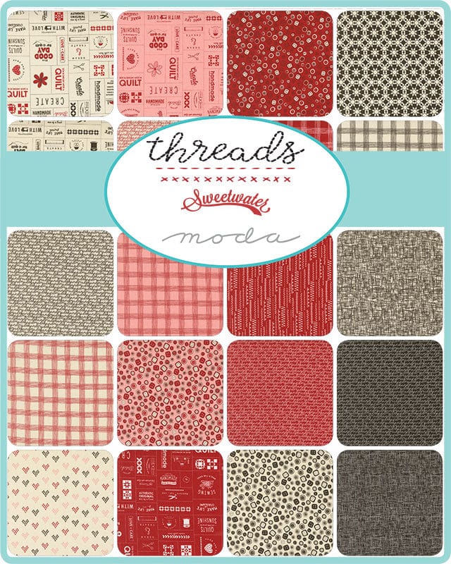 Moda Fabric Pre Cuts Moda Threads Fat Quarter Bundle 34 Piece 55680AB - The Sewing Studio