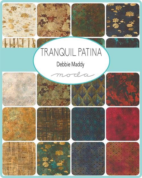 Moda Fabric Pre Cuts Moda Tranquil Patina Charm Pack - The Sewing Studio