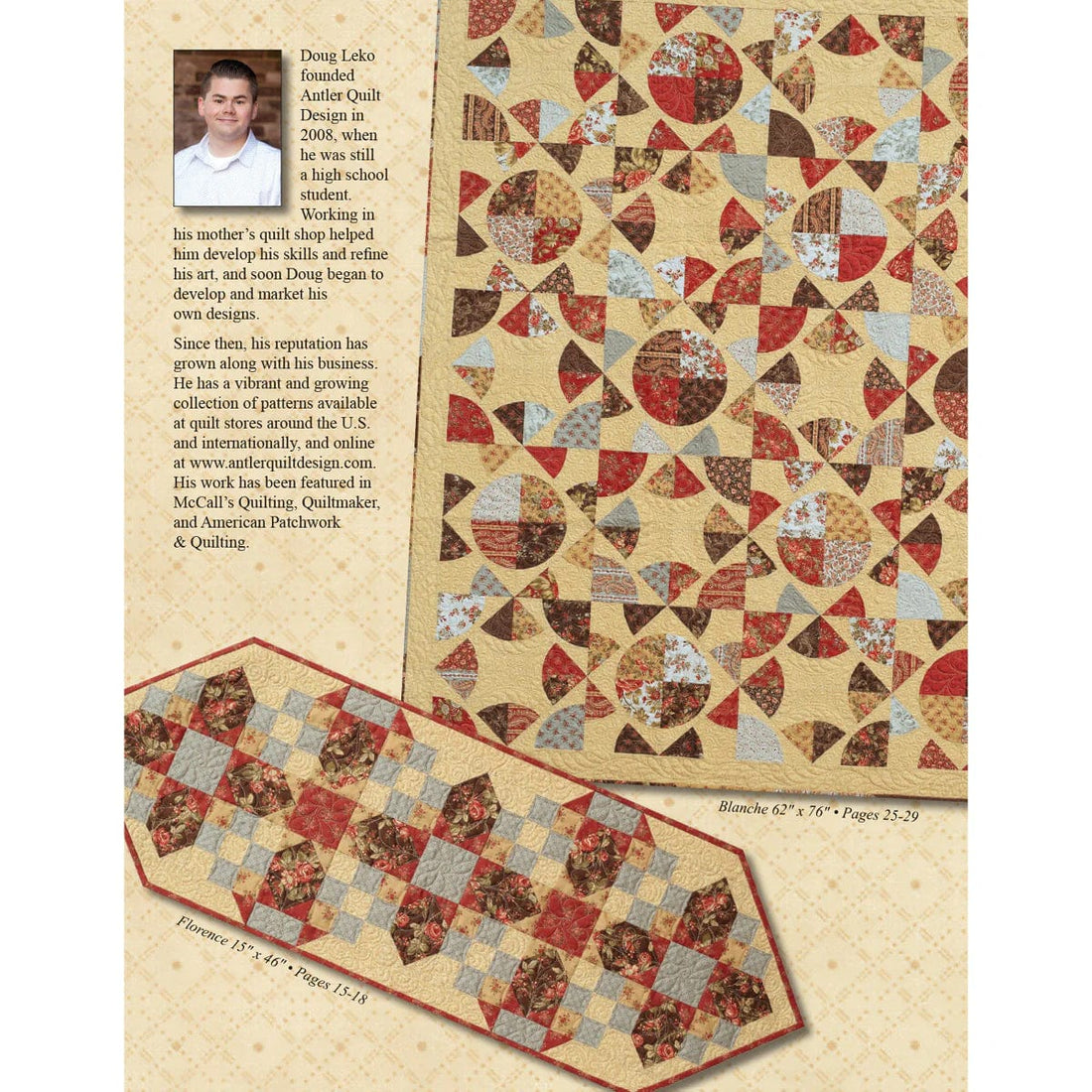 Moda Patterns Ladies Of Rosewood Pattern Booklet by Doug Leko of Antler Quilt Designs - The Sewing Studio
