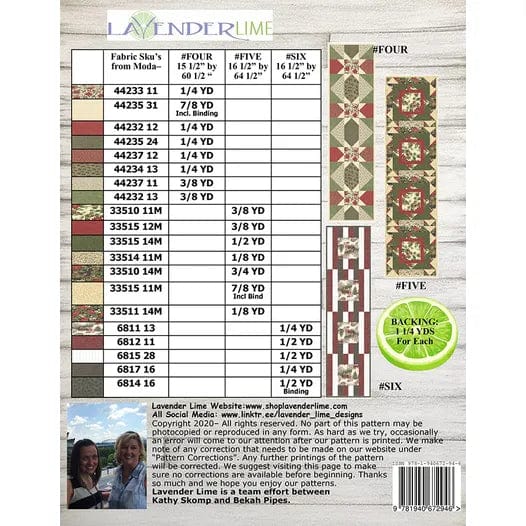 Moda Patterns Moda Big Block Runners Pattern Booklet - The Sewing Studio
