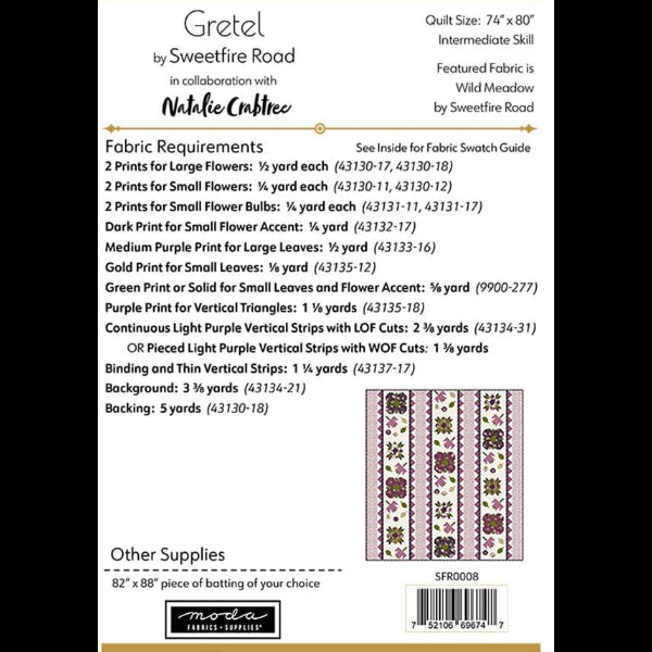 Moda Patterns Sweetfire Road Quilt Pattern Gretel - The Sewing Studio