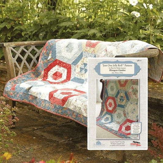 Pam and Nicky Quilts Patterns Hexagon Garden Quilt Pattern Download - The Sewing Studio